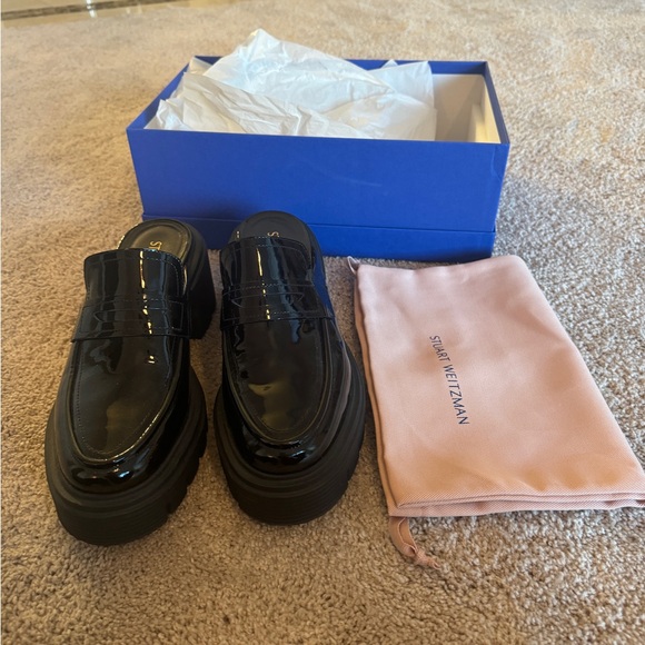 Stuart Weitzman size 9 black patent Soho Muel! - Picture 2 of 5